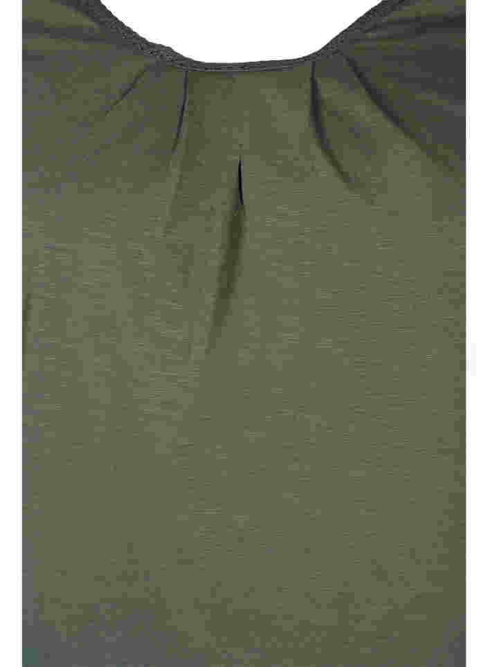Katoenen blouse met 3/4 mouwen, Thyme, Packshot image number 2