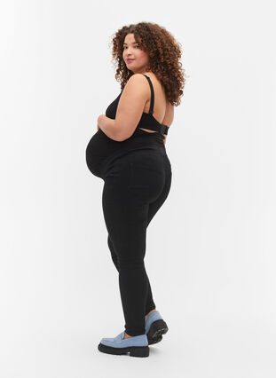 Pantalon de grossesse en coton mélangé, Black, Model image number 1
