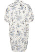 Lang shirt met bloemenprint, White Flower/Gold, Packshot image number 1