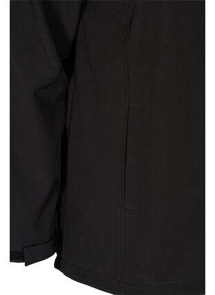 Softshell jas met afneembare capuchon, Black, Packshot image number 3