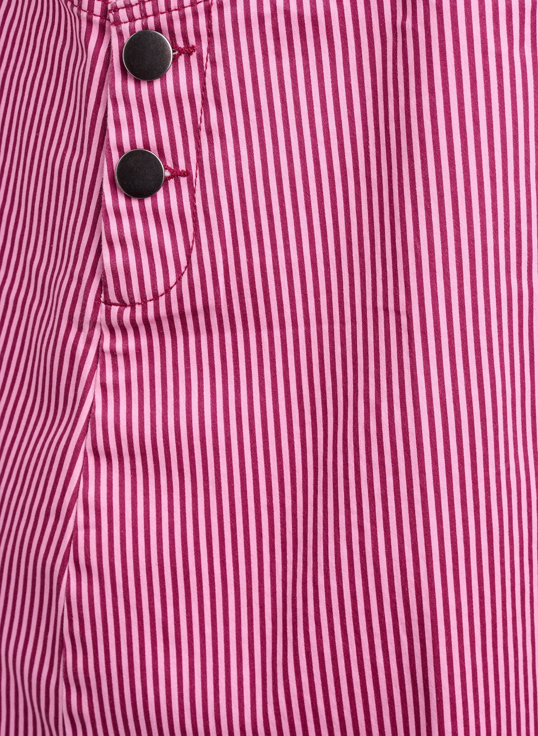 Zizzi Robe salopette courte &agrave; rayures, Red Stripe, Packshot image number 3