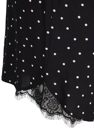 Pyjama short met print in viscose, Angora Dot, Packshot image number 3