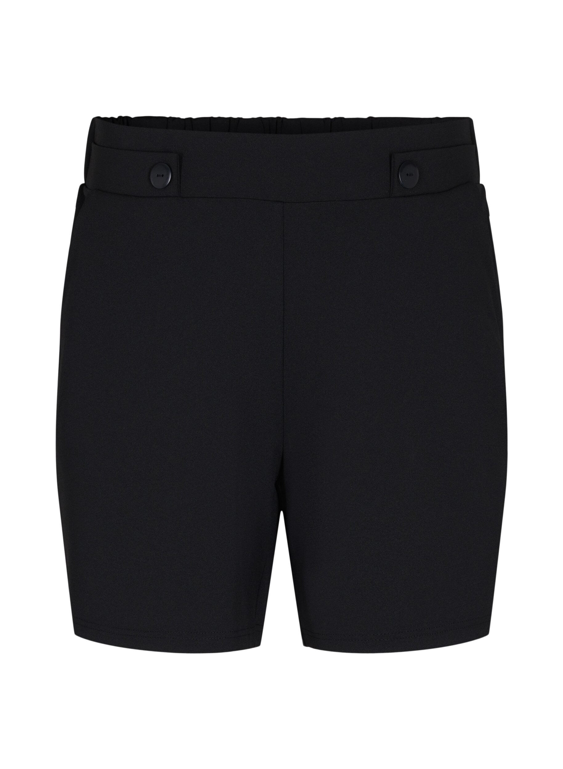 ZizziKorte broek met zakken en losse pasvorm, Zwart, Packshot image number 0