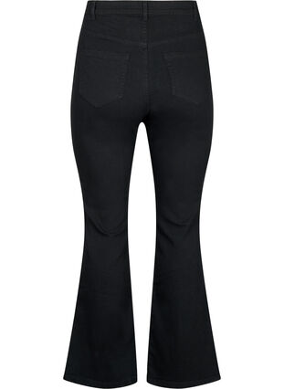 FLASH - Hoog getailleerde jeans met bootcut, Black, Packshot image number 1