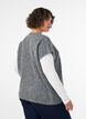 Gebreid gilet met V-hals en decoratieve knopen, Grijs, Model image number 2