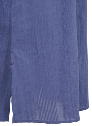 Robe-chemise en coton à manches 3/4, Nightshadow Blue, Packshot image number 3