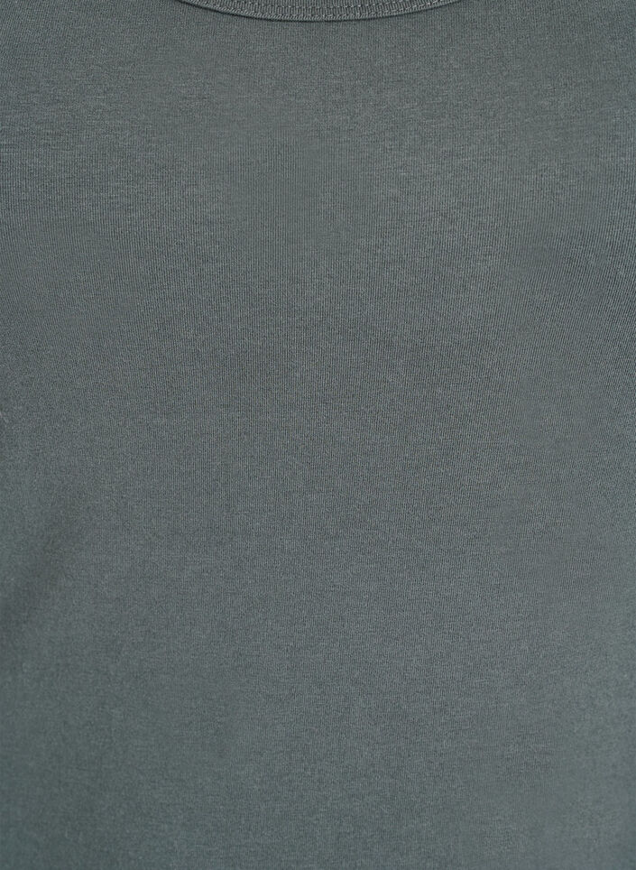 Haut uni Basic en coton, Vert fonc&eacute;, Packshot image number 2