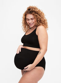 Naadloze zwangerschapsslip, Black, Model