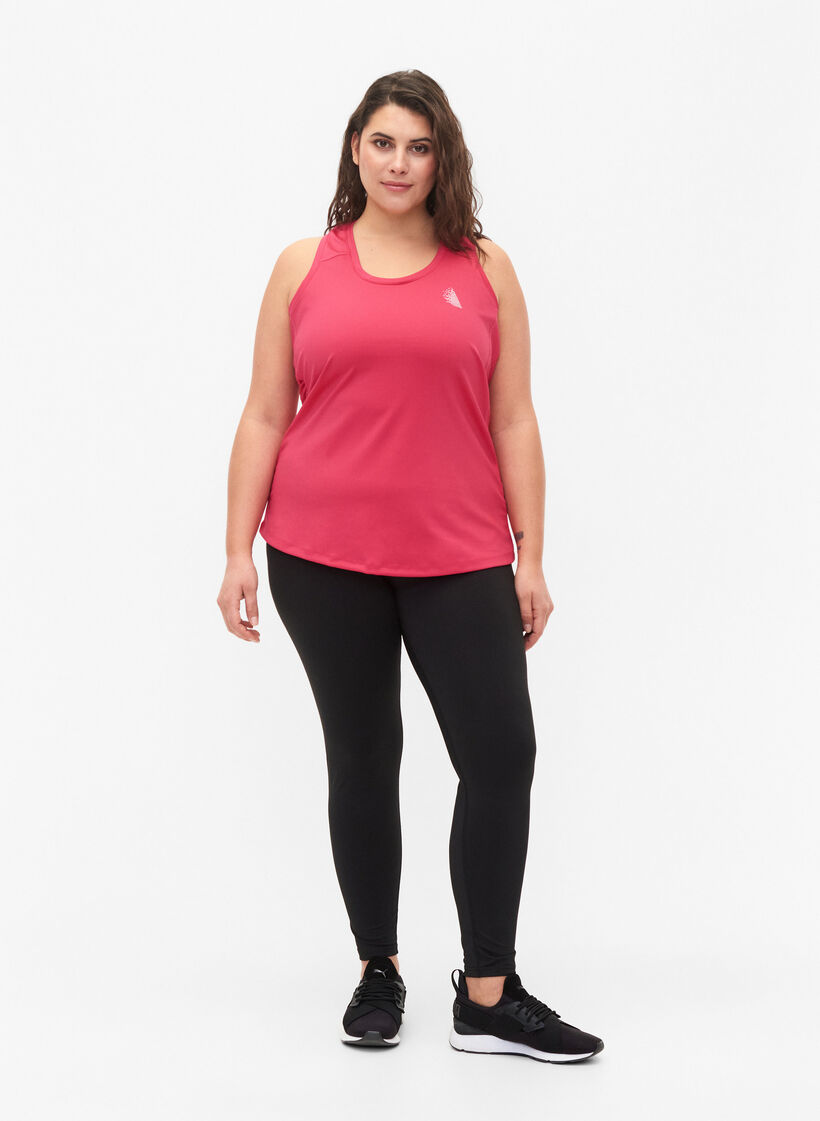 Haut de sport avec dos racé et maille, Jazzy, Model image number 2