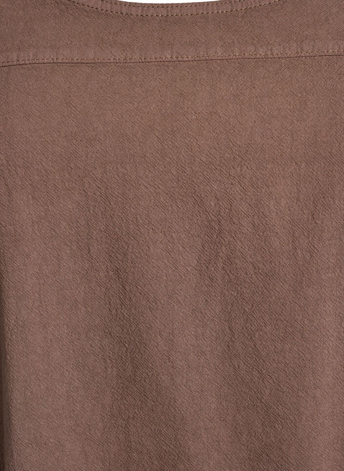 Robe en coton &agrave; manches courtes, Marron, Packshot image number 2