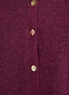 Cardigan in zacht breisel met goudkleurige knopen, Donker Bordeaux, Packshot image number 2