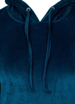 Robe pull en velours avec capuche, Reflecting Pond, Packshot image number 2