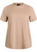 T-shirt basique en coton &agrave; col rond, Beige, Packshot image number 0