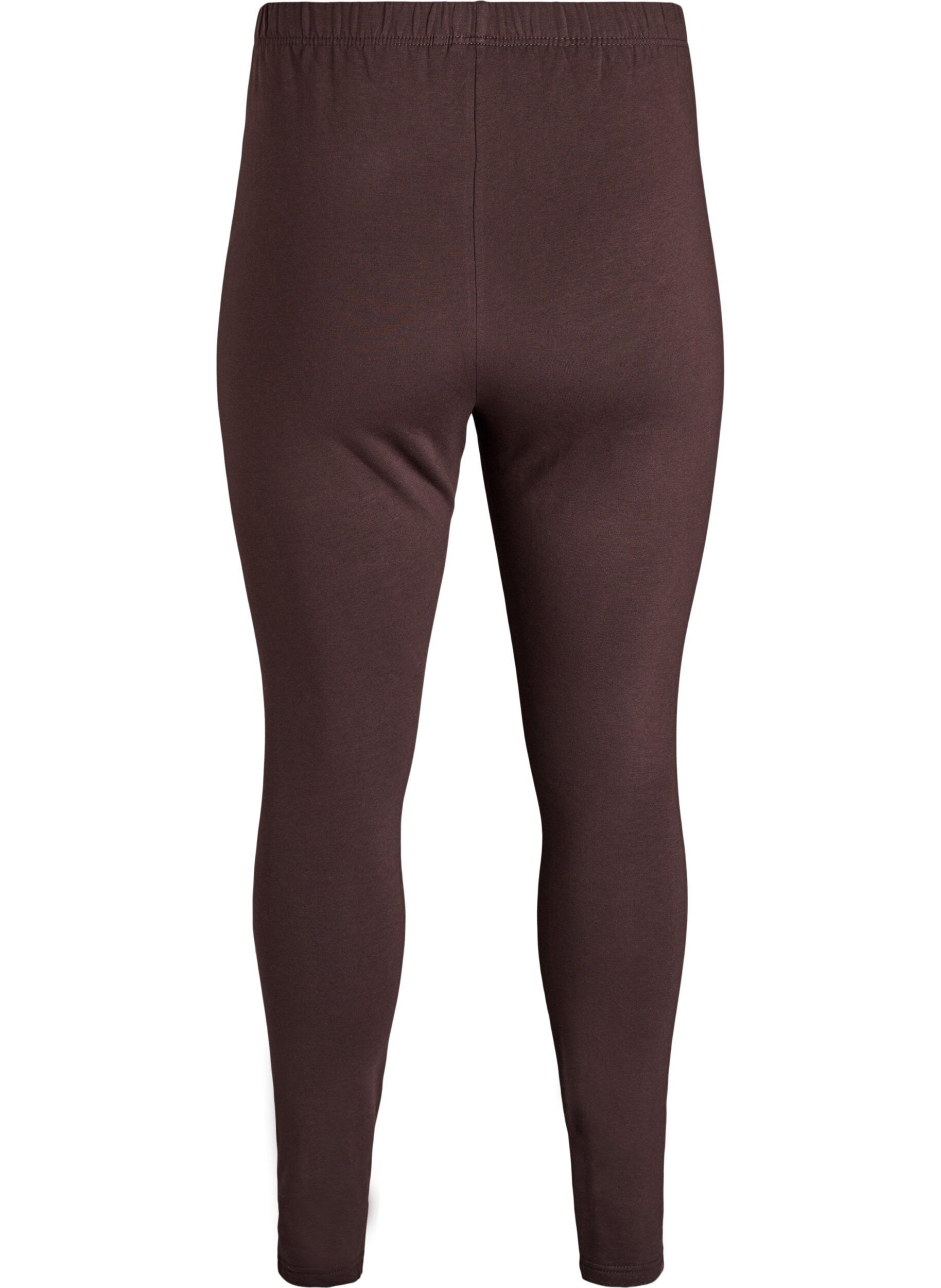 ZizziKatoenen legging met voering, Bruin, Packshot image number 1