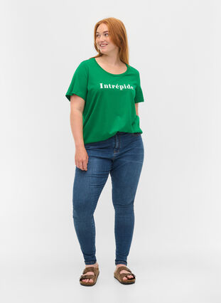 T-shirt en coton à manches courtes avec imprimé, Jolly Green, Model image number 2
