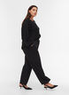 Losse broek met zakken, Zwart, Model image number 4