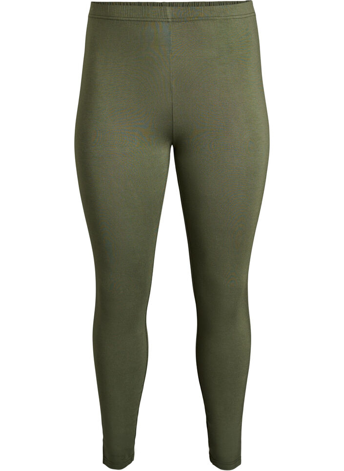Leggings basiques en viscose, Vert, Packshot image number 0
