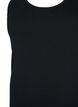 Effen gekleurd basic top in katoen, Zwart, Packshot image number 2