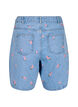 Shorts en jean avec des fleurs brod&eacute;es, Bleu Clair, Packshot image number 1