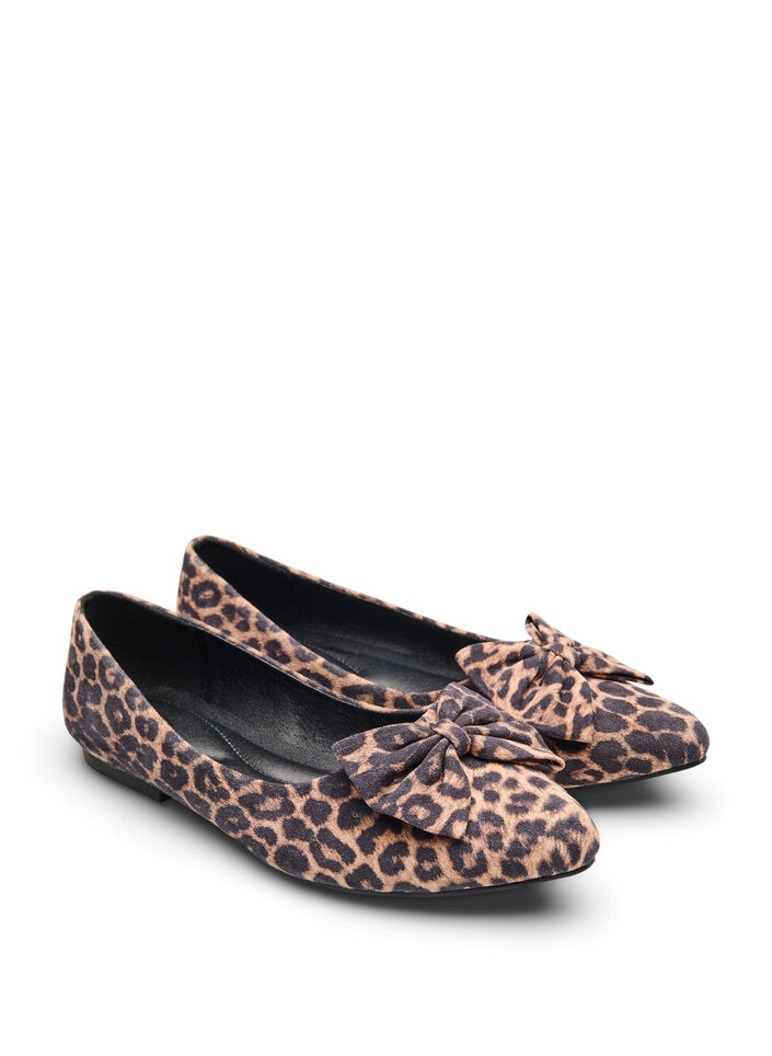 Large - Ballerines &agrave; n&oelig;ud, Marron, Packshot image number 1