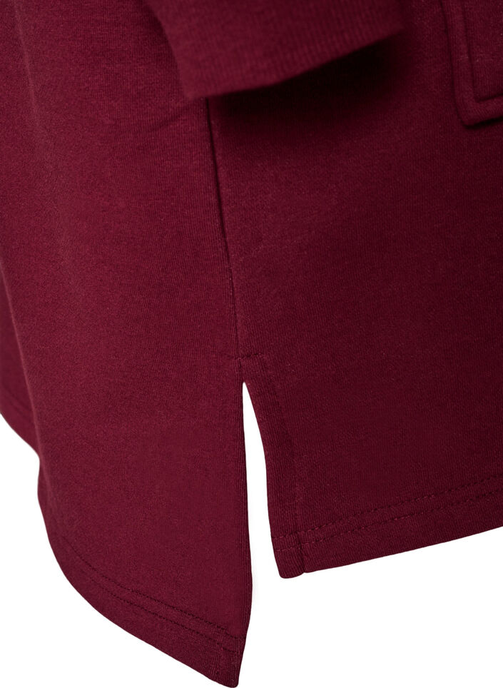 Lang vest met capuchon en ritssluiting, Rood, Packshot image number 4