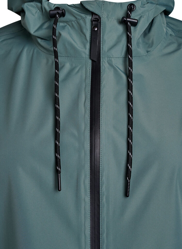 Veste de pluie avec poches et capuche, Vert fonc&eacute;, Packshot image number 2
