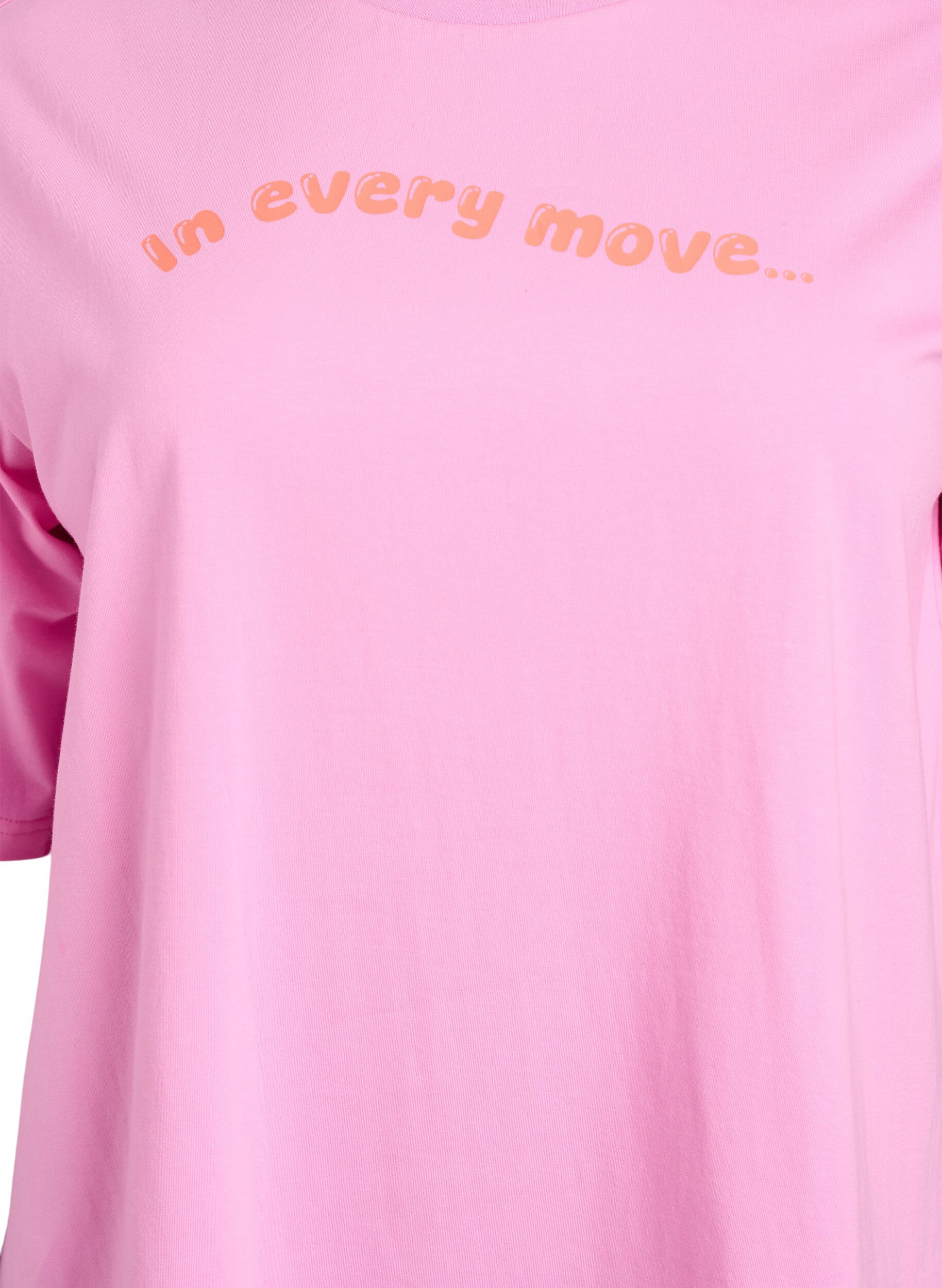 ZizziT-shirt sportif en coton bio, Rose, Packshot image number 2