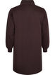 Sweatshirtjurk met hoge ribkraag en rits, Bruin, Packshot image number 1