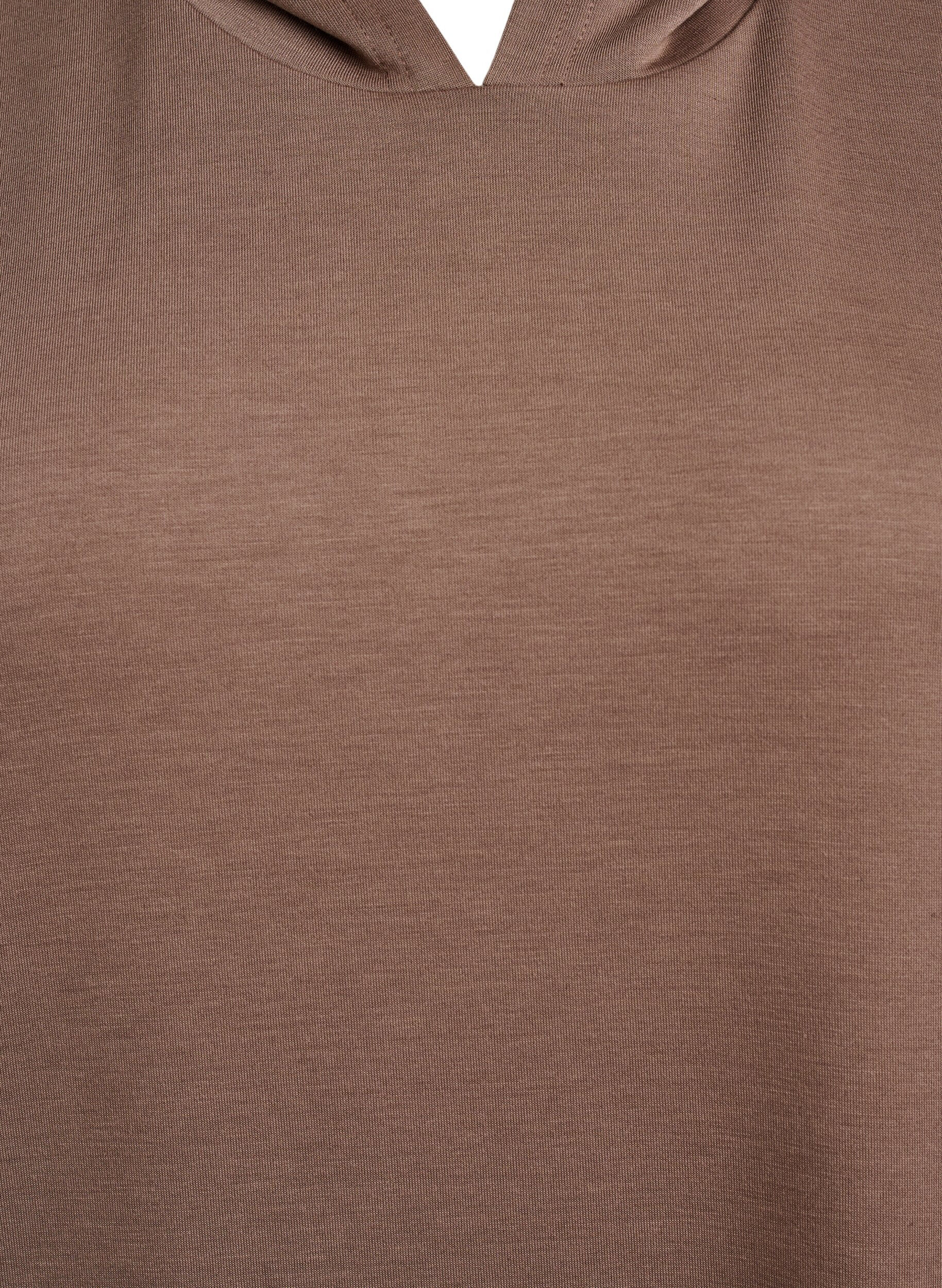 ZizziSweatjurk met korte mouwen in modalmix, Bruin, Packshot image number 2