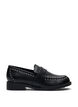 Large - Mocassins en cuir avec clous, Noir, Packshot image number 0