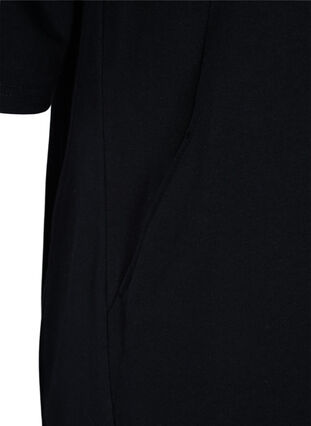 Article en promotion - Robe pull en coton avec poches et manches 3/4, Black, Packshot image number 3