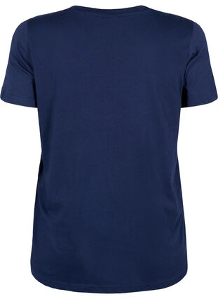 Kerst t-shirt in katoen, Navy Blazer Text, Packshot image number 1