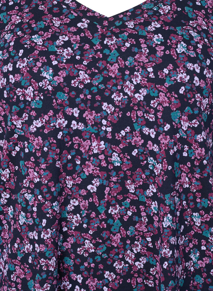 Katoenen nachtjapon met lange mouwen, Night Sky Disty AOP, Packshot image number 2