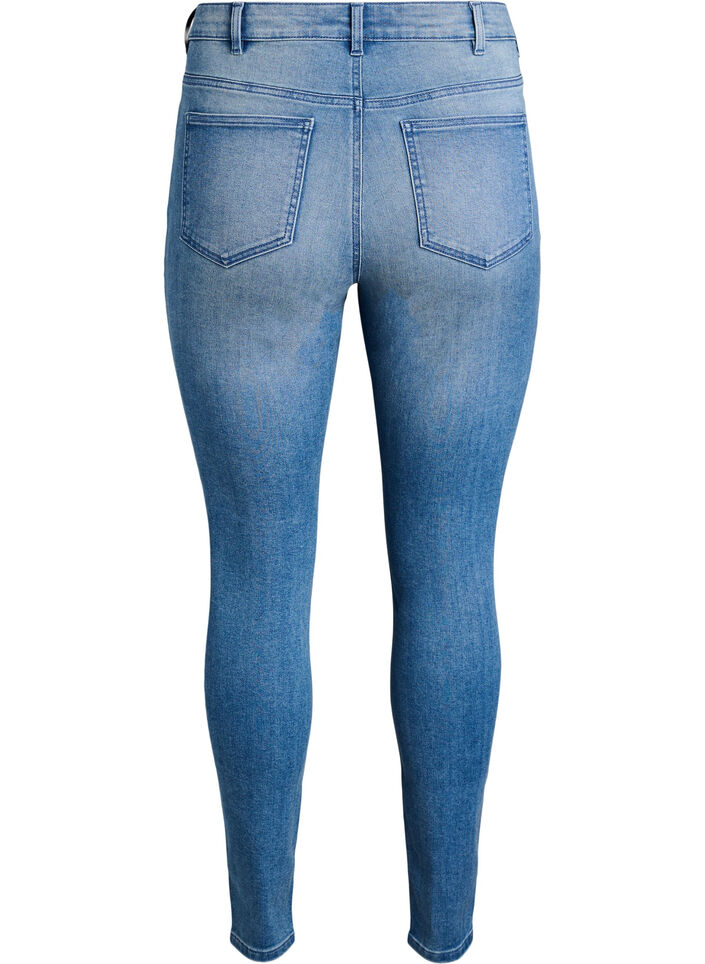 Super slim Amy jeans met hoge taille, Blauw, Packshot image number 1