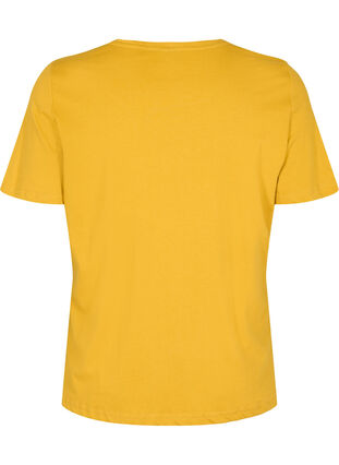 T-shirt en coton à manches courtes avec impression, Harvest Gold, Packshot image number 1