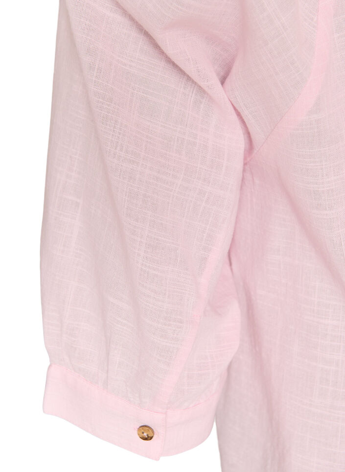 Katoenen tuniek met V-hals, Roze, Packshot image number 3