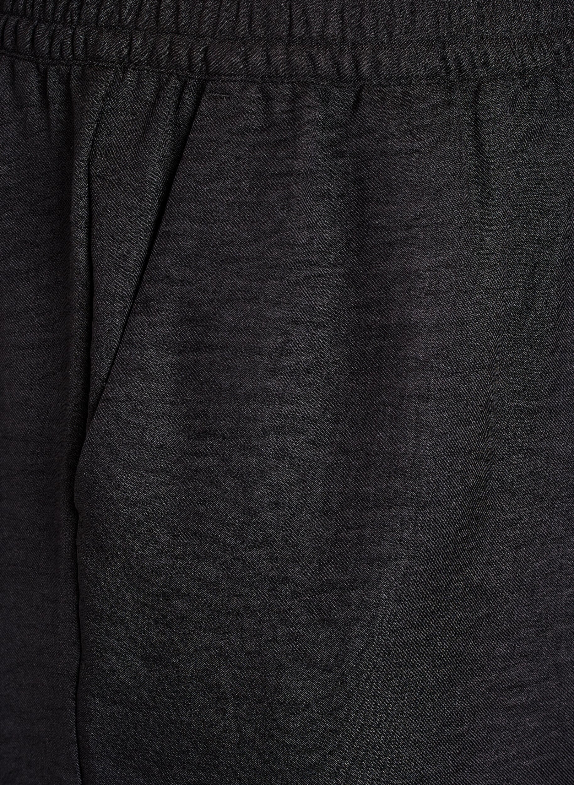 ZizziKorte broek met zakken en hoge taille, Zwart, Packshot image number 2