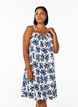 Robe &agrave; bretelles midi en coton bio, Blanc, Model image number 0