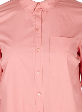 Chemise longue en coton avec poches poitrine, Blush, Packshot image number 2