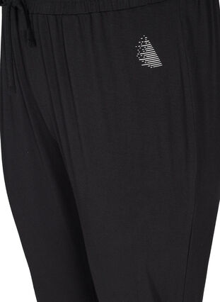 Pantalon de fitness ample en viscose, Black, Packshot image number 2