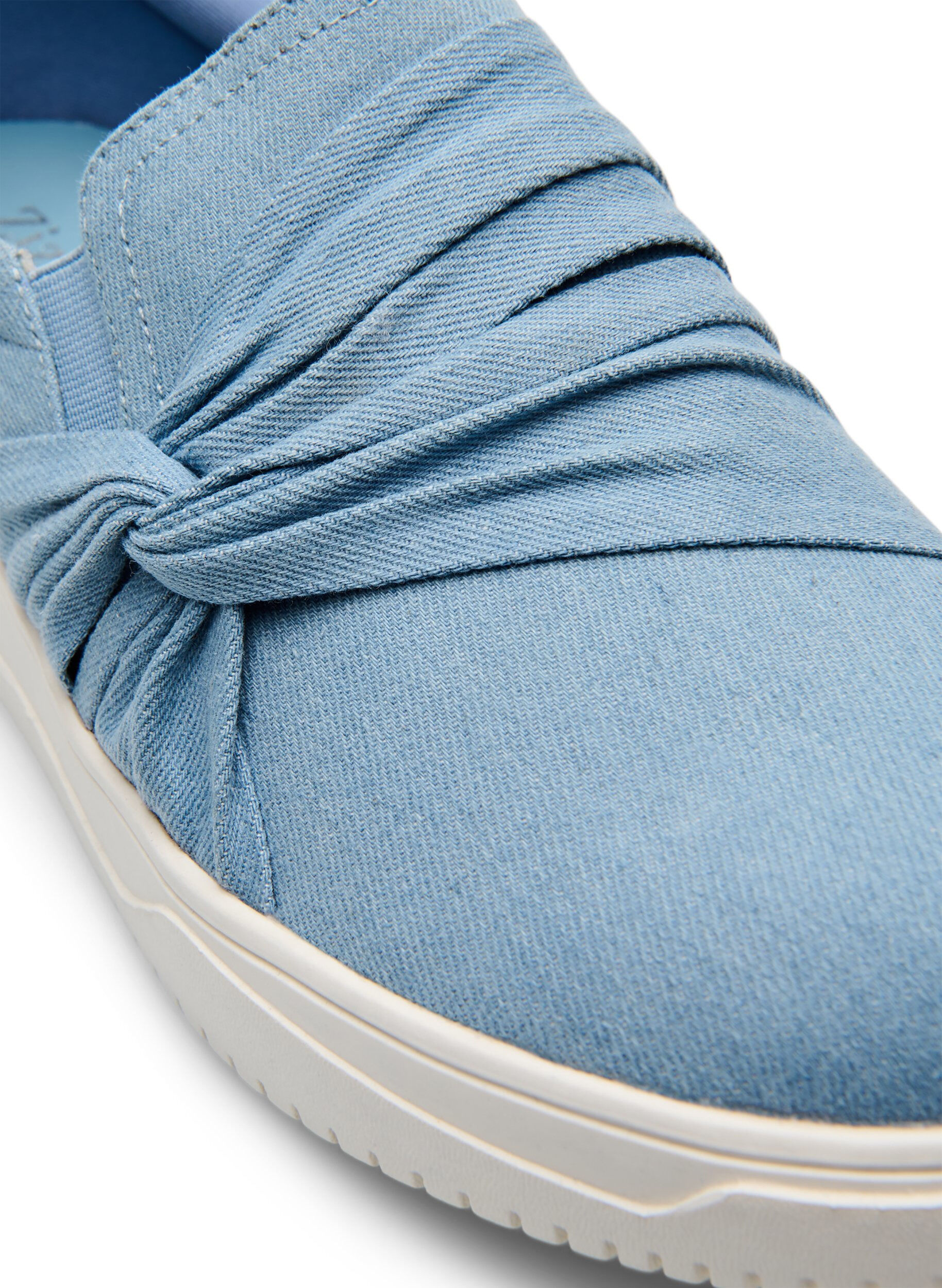 Zizzi Large - Slip-on avec d&eacute;tail n&oelig;ud, Bleu, Packshot image number 3