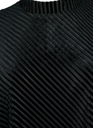 Jurk van velours met structuur, Black, Packshot image number 2