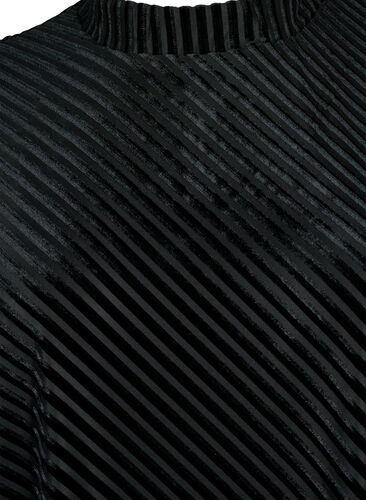 Robe texturée en velours, Black, Packshot image number 2