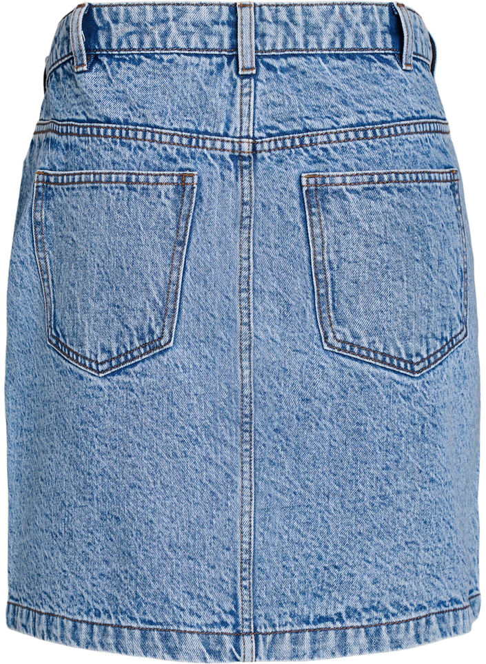 Jupe courte en jean avec poches, Bleu Clair, Packshot image number 1