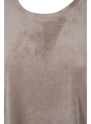 T-shirt en velours à manches courtes, Taupe Gray, Packshot image number 2