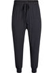 Nachtbroek van modal met hoge taille, Zwart, Packshot image number 0