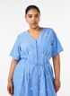 Robe chemise en coton avec des fleurs brod&eacute;es, Bleu Clair, Model image number 2