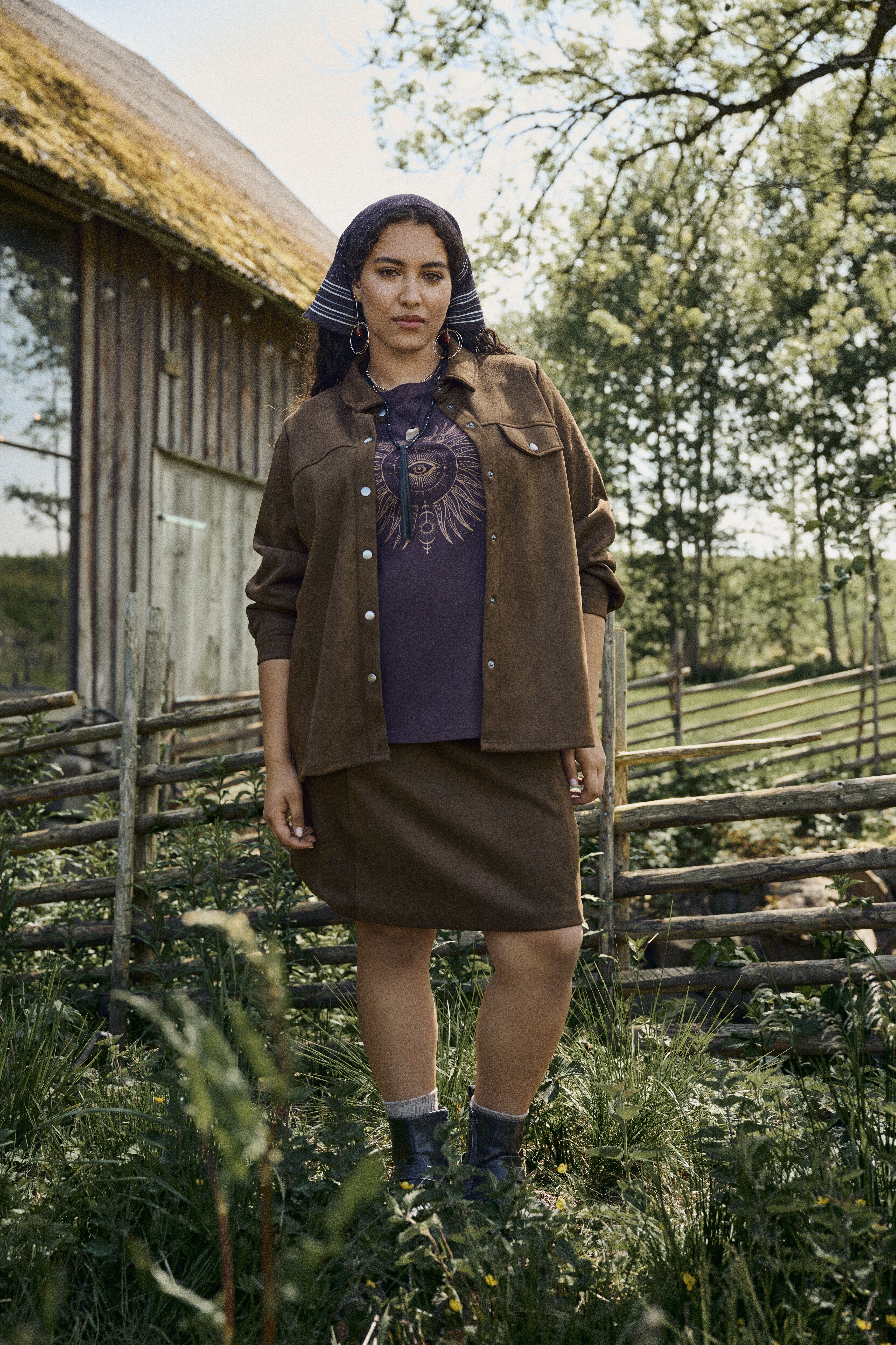 Zizzi Ensemble assorti en marron, , Model