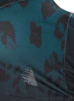 Soutien-gorge de sport imprimé avec dos en tissu maillé, Deep Teal, Packshot image number 2