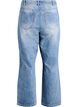 Jeans met rechte, wijde pijpen en stikdetails, Blauw, Packshot image number 1